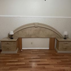 King headboard and side tables