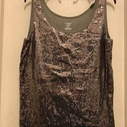 NWT Lane Bryant Muted Olive Green  Sequin 