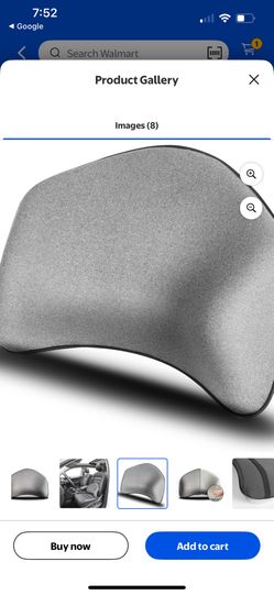 Lumbar Support Ergonomic Memory Foam Polyester Gray - Universal Fit 22CU05