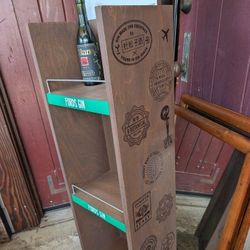 Rustic Bar Display Shelf Narrow Stand Rack Retired Store Real Plywood Stand