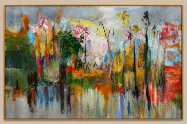 Oil Painting with Gold Frame