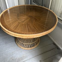 Wicker Dining Room Table