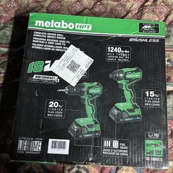 Metabo Hpt Impact Driver / Drill Driver Combo Set 