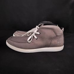 Men's Grey Leather Suade  Timberland Shoes (Size 10.5)