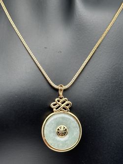 14k Franco and 14k Jade pendant