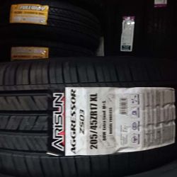 4 New Tires  205/45/17 Arisun Tires