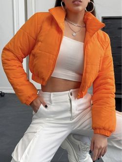 SHEIN Orange  Puffer Jacket Size XS/2