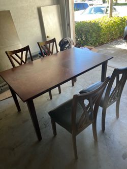 Dining table and chairs