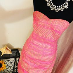 Neon pink dress