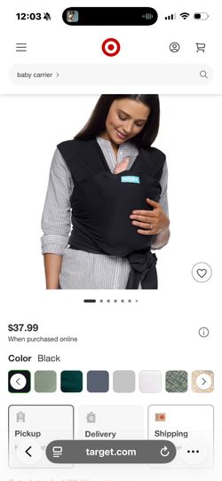 Moby baby wrap carrier (black)