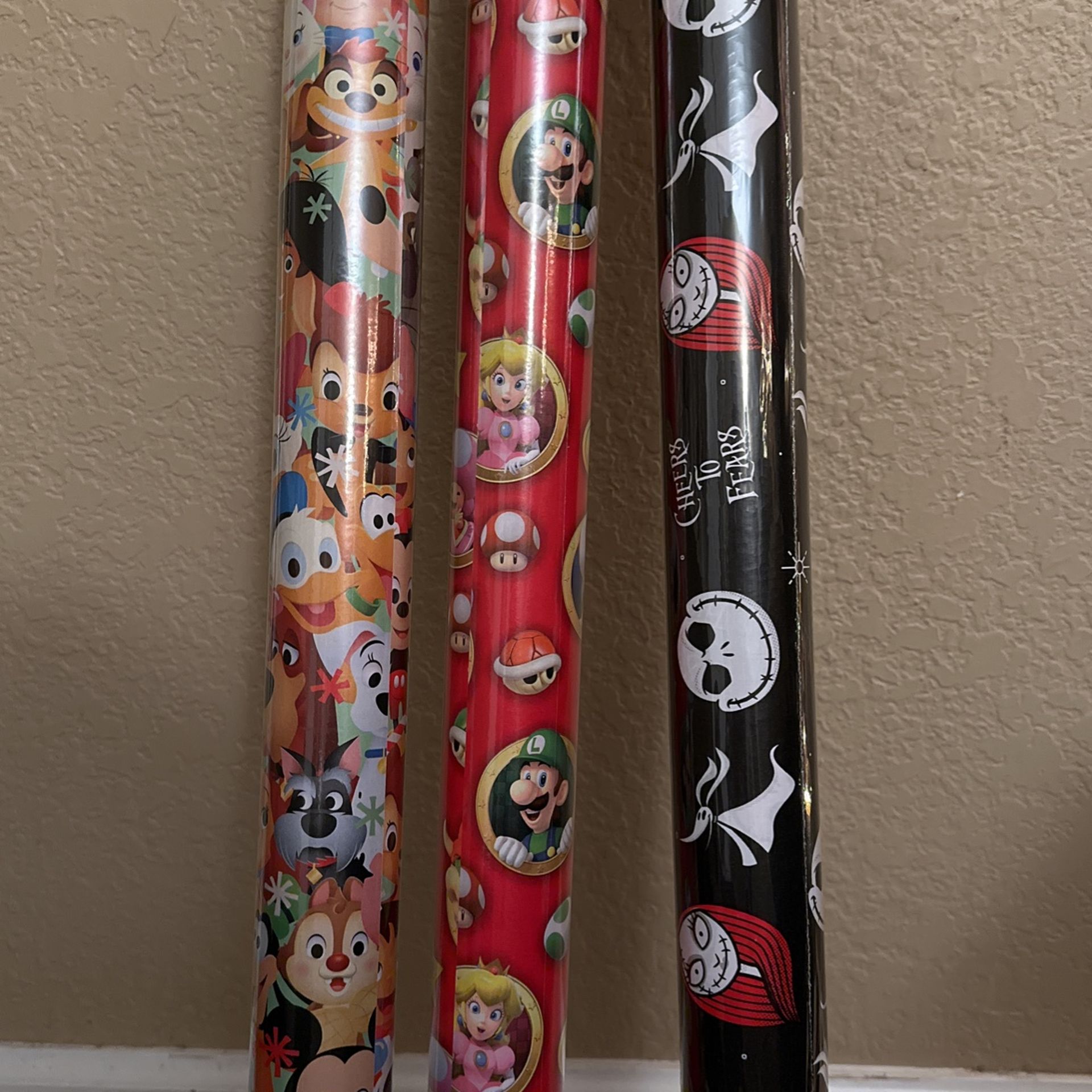 Disney, Mario, Nightmare Before Christmas Gift Wrap