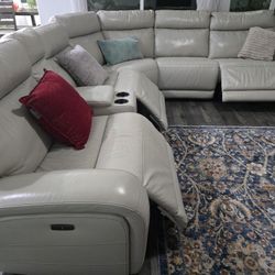 Couch L Shape. Motorized Headrests And Recliners