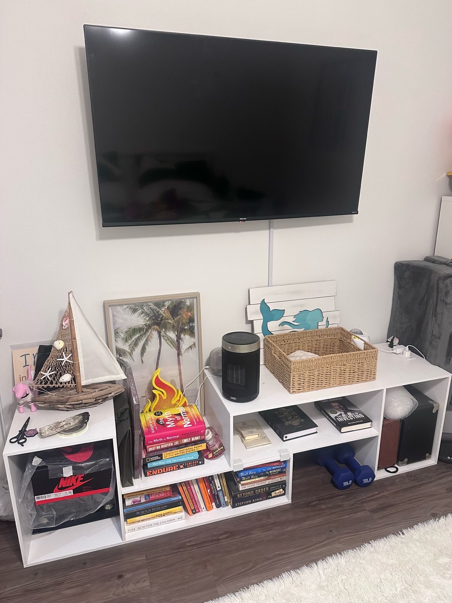 TV stand Storage and Bookshelf 3in1