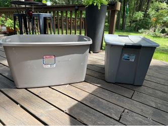 Two Sterilite storage totes