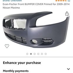 2009-2015 Nissan Maxima Brand New Front Bumper 