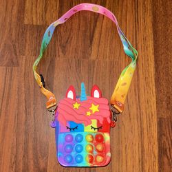 Unicorn Pop It Youth Multicolored Crossbody Small Bag
