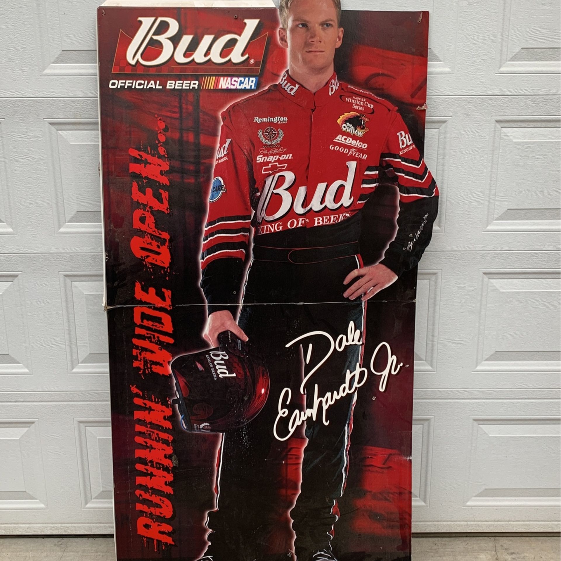 Dale Earnhardt Junior Budweiser NASCAR life-size cardboard cut out