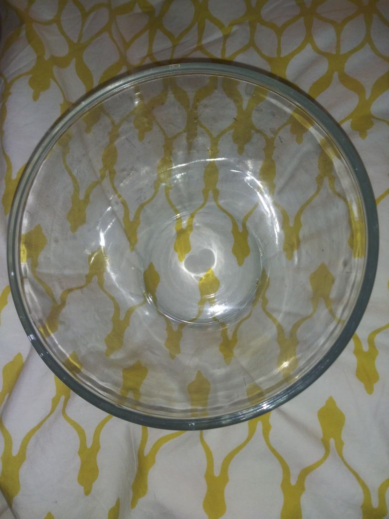 Medium Glass Mixing Bowl 5" Deep 8" Circumference