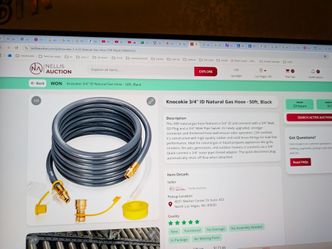 Knocokie 3/4" ID Natural Gas Hose 50ft Black