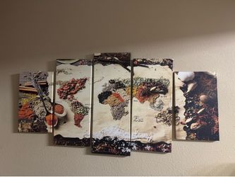 5-Panel World Map of Spices Poster