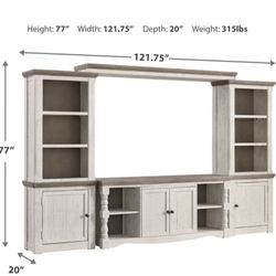 White/brown Entertainment Center 
