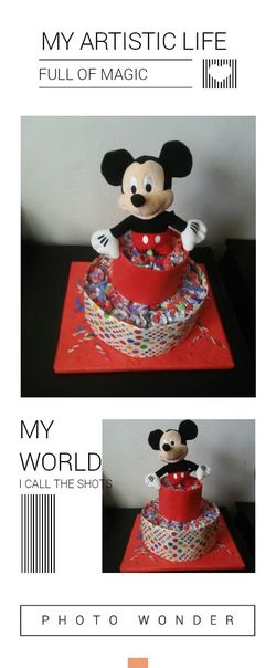 Mickey Mouse Diaper Cake