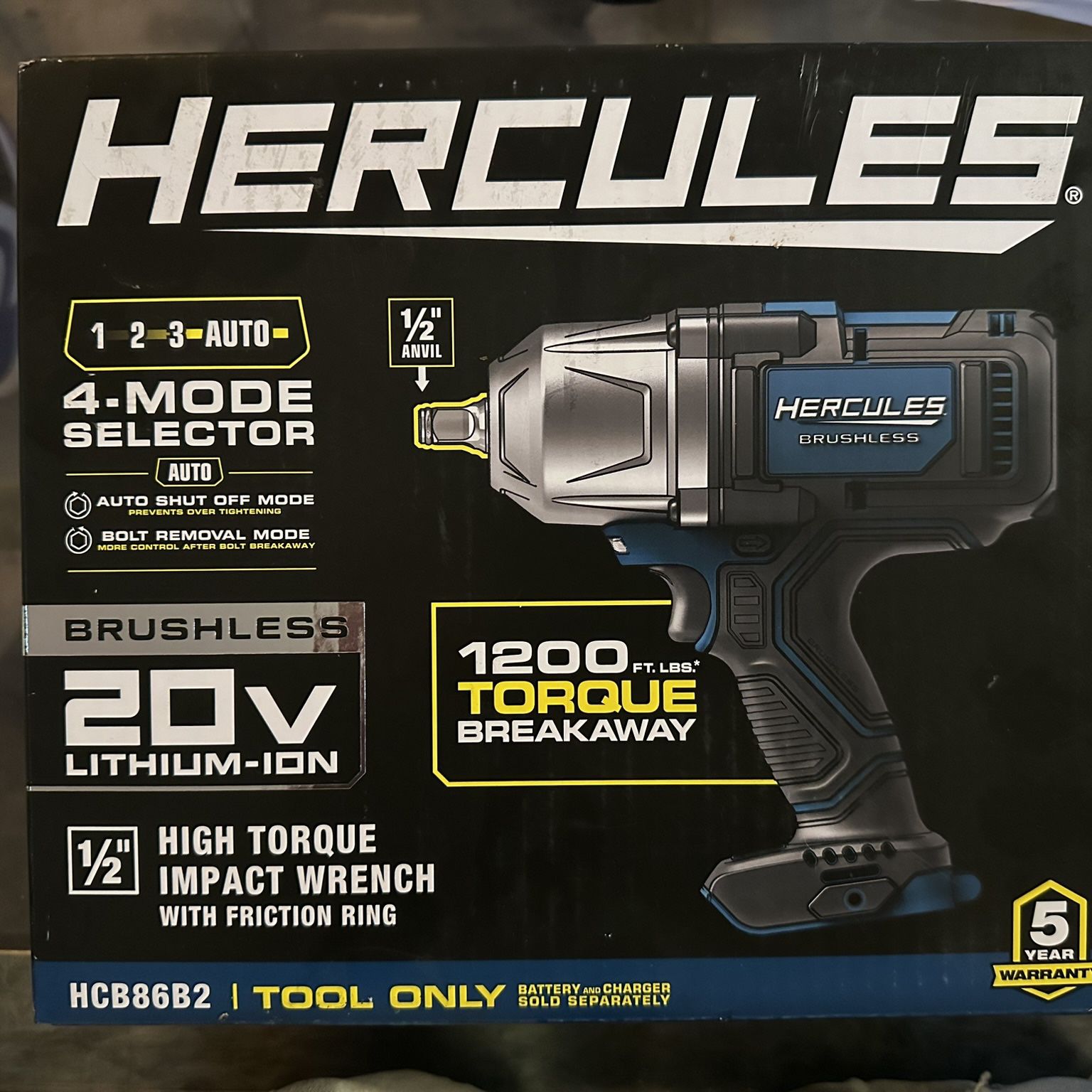 HERCULES HIGH TORQUE IMPACT WRENCH AND BRUSHLESS COMPACT IMPACT DRIVER HERCULES COMBO KIT