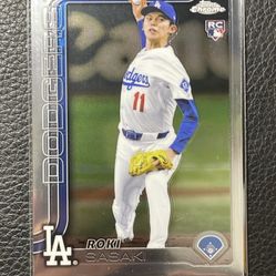 2025 Roki Sasaki Topps Chrome Rookie Card. Los Angeles Dodgers