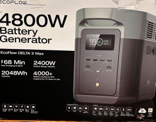 EcoFlow DELTA 2 Max 4800W 1900 LFP Portable Power Station with 4x 110W Solar Panel