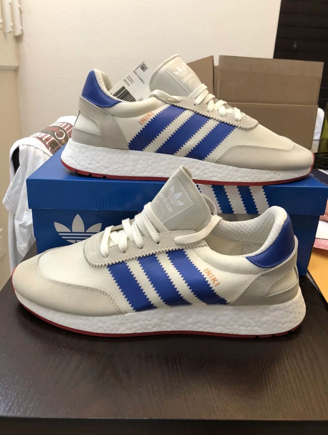 Men's ADIDAS Iniki Runner Pride of the USA BB2093 Off White / Collegiate Royal Core Red Size 12 Shoes New w/ Box for Sale in Plantation, FL OfferUp