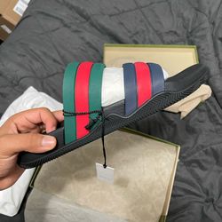 Two Strap Gucci Slides Size 10.5-11
