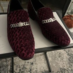 Burgundy Chain Dressy Shoes