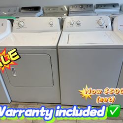 Set Washer And Dryer 🤩✨ Warranty Included 