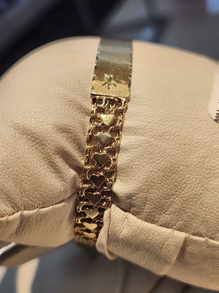 14kt ID Bracelet Heart Design