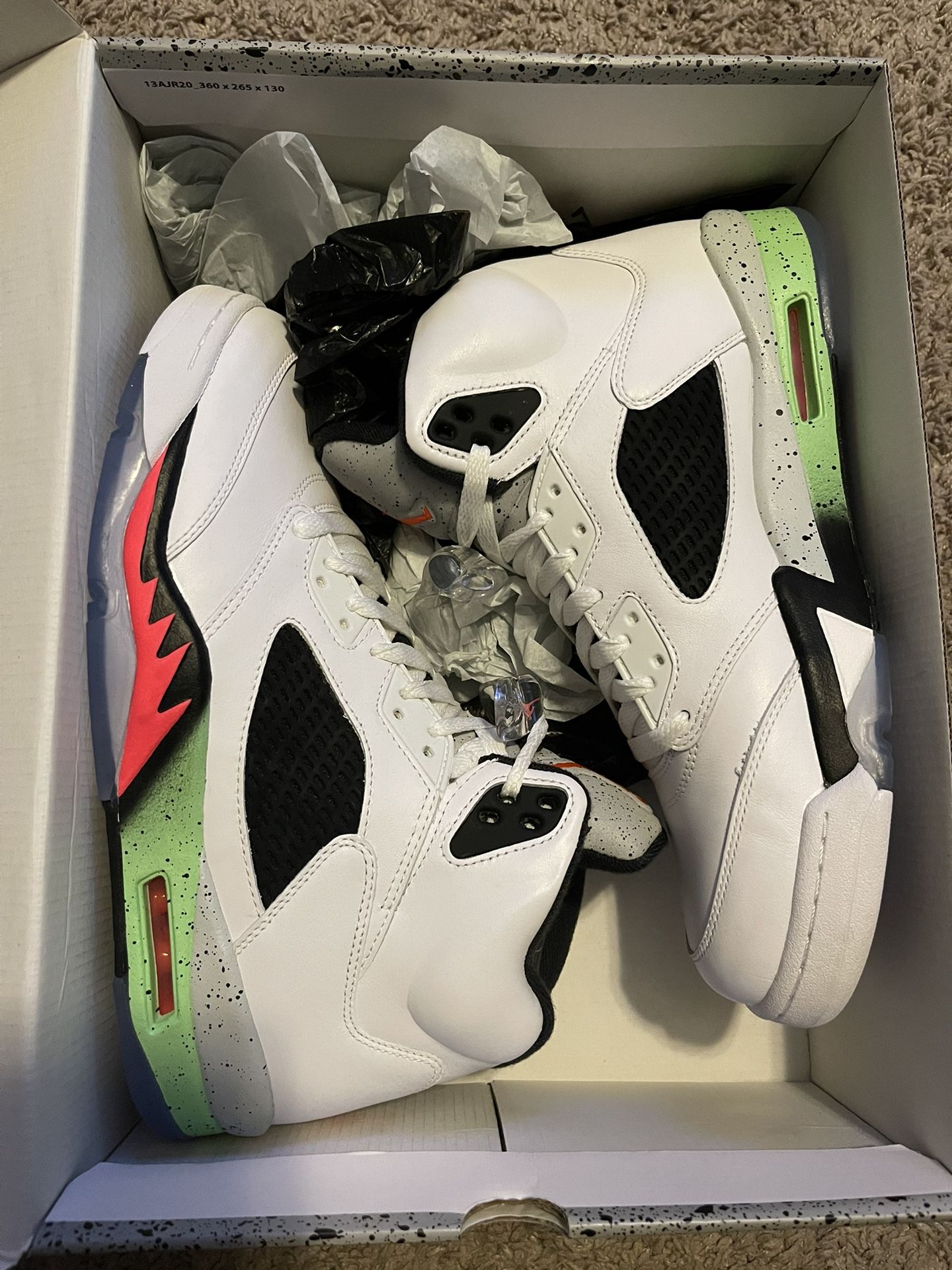Jordan Retro 5 Poison Green Deadstock Size 11