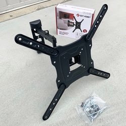 (NEW) $19 TV Wall Mount for 17-55 Inches, Full Motion Swivel Tilt VESA 400x400mm, Max Weight 66Lbs