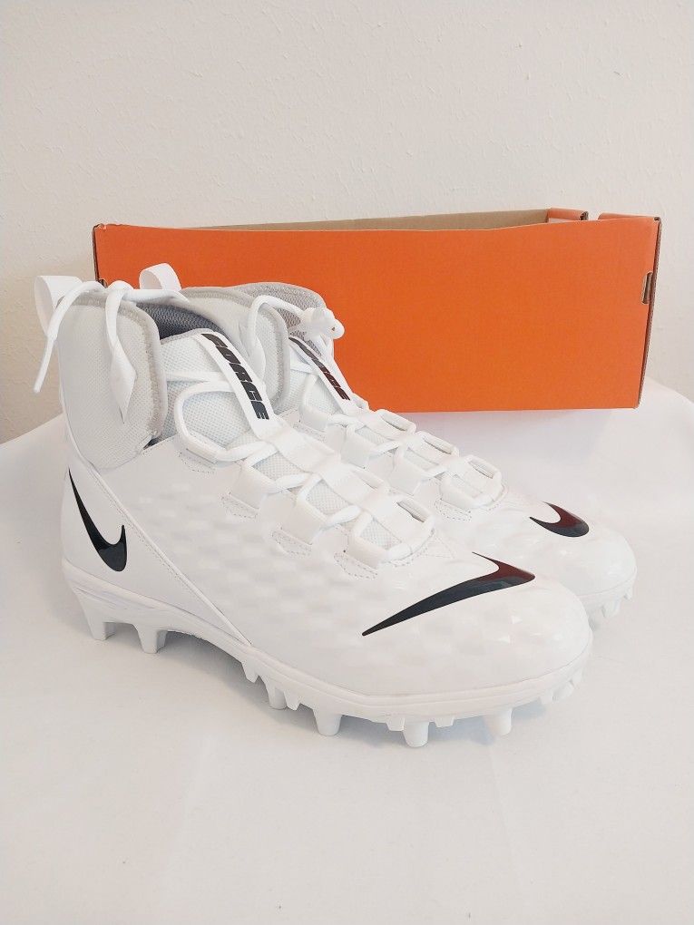 Nike Force Savage Varsity Mid White Football Cleats