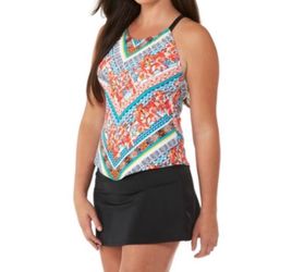 Brand New Beautiful Jantzen floral halter tankini size 12