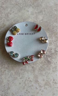 Lane Bryant Assorted Fruit Earrings, 7 Pairs