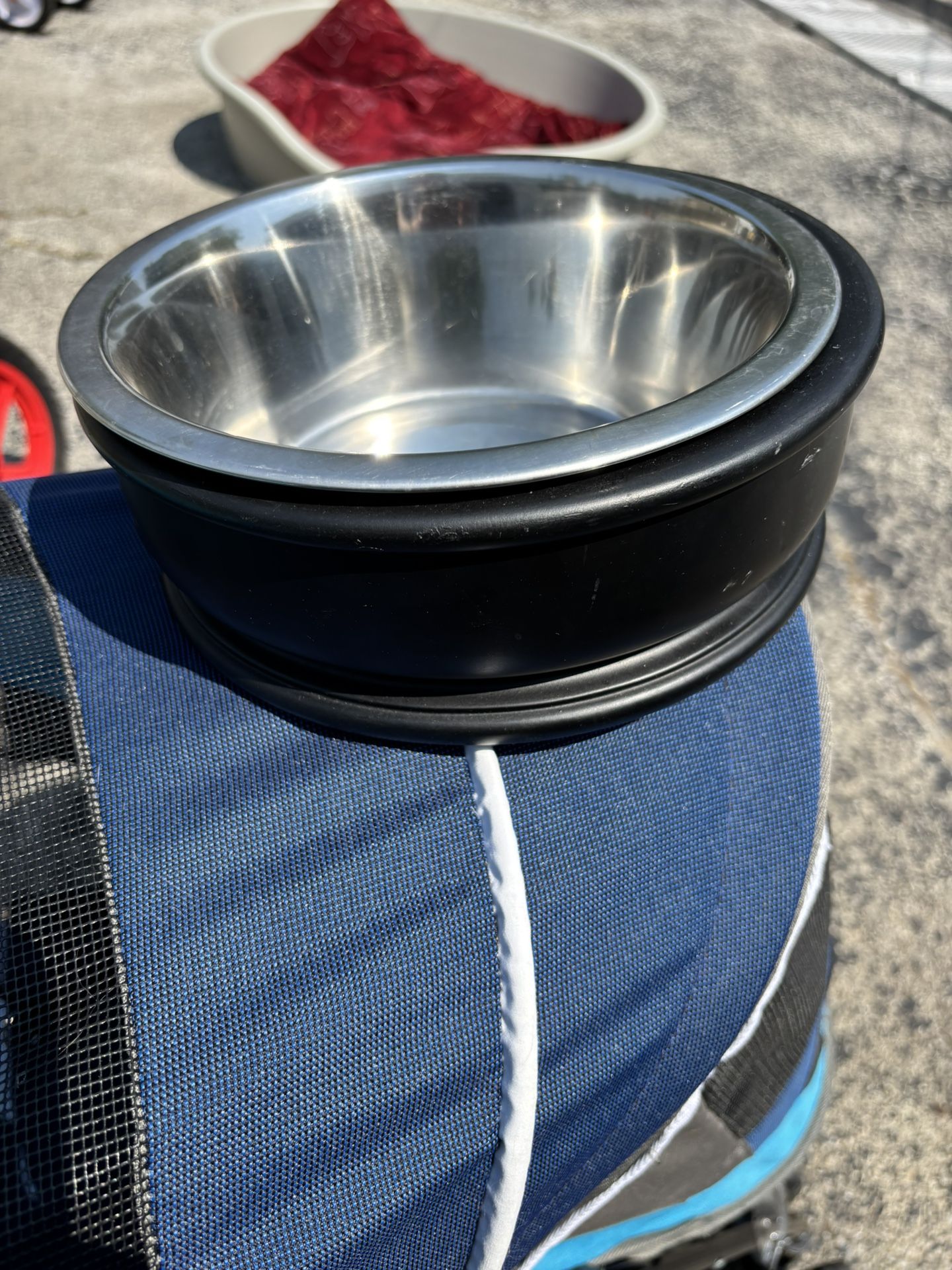 Sturdy large dog bowl. Heavy