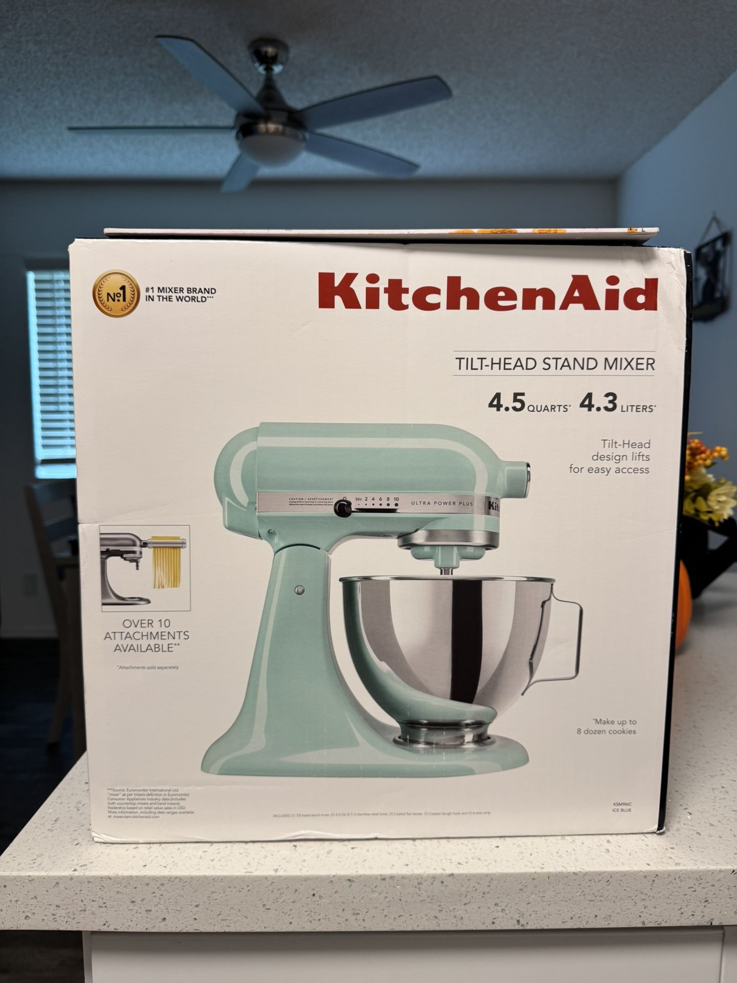 KitchenAid Ultra Power Plus 4.5qt Tilt-Head Stand Mixer Ice Blue - KSM96