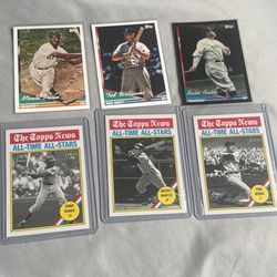 Misc Cards Ruth, Berra, Mays 