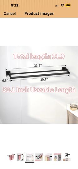 32”Double Towel Rack
