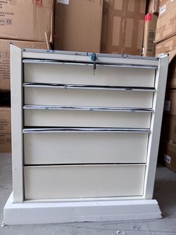5-Drawer Medical Dental Mobile Cabinet w/ Lock & Wheels