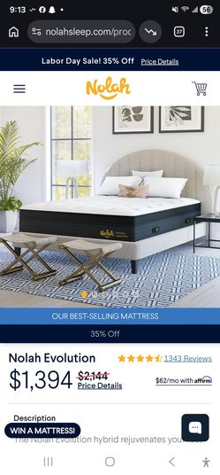 The Nolah Evolution hybrid mattress full