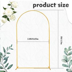 Arch Backdrop Stand 5FT &7.2 Gold Wedding Balloon Arched Backdrop Stand Metal Arch Frame for Birthday Party Bridal Baby Shower Ceremony Decoration