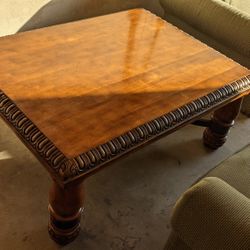 SOLID WOOD coffee table & end table