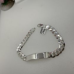 925 Sterling 9” Bracelet Italian Silver Pulcera De Plata Alta Calidad 9”