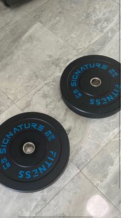 Cash only no Zelle pair of new 45lb Olympic weights plates total 90lb bumper plates new never used check my page for other gym items