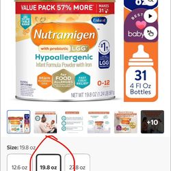 Nutramigen Baby Formula 19.8oz
